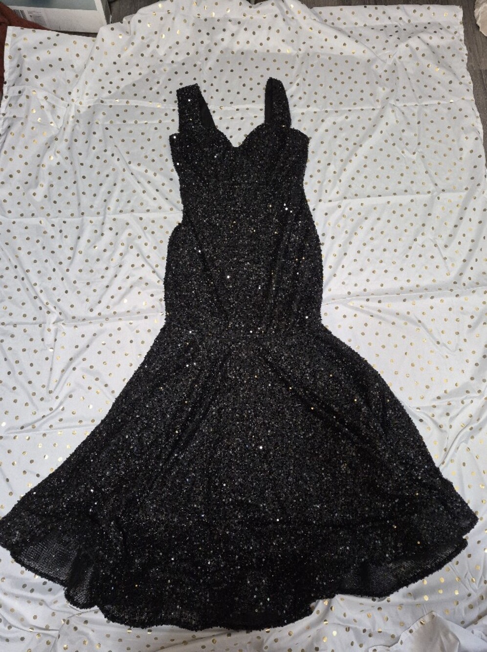 Black Sequin Mermaid Evening Dress - Picture 9 of 14